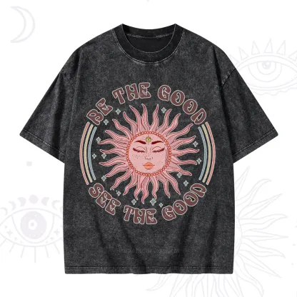 Purplehecate Be the Good See the Good Washed T-Shirt
