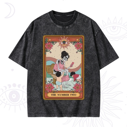 Purplehecate The Number Two Tarot Washed T-Shirt