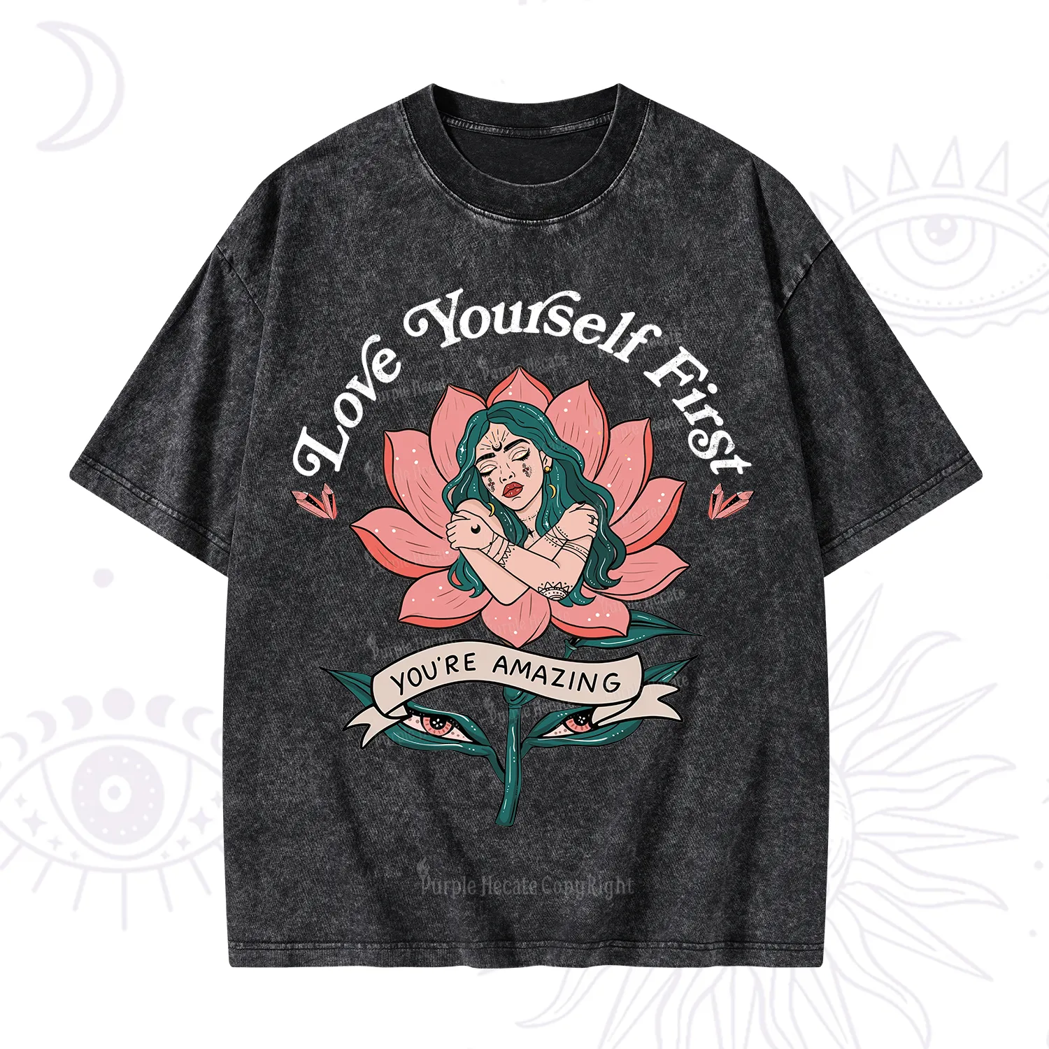 Purplehecate Love Yourself First Washed T-Shirt
