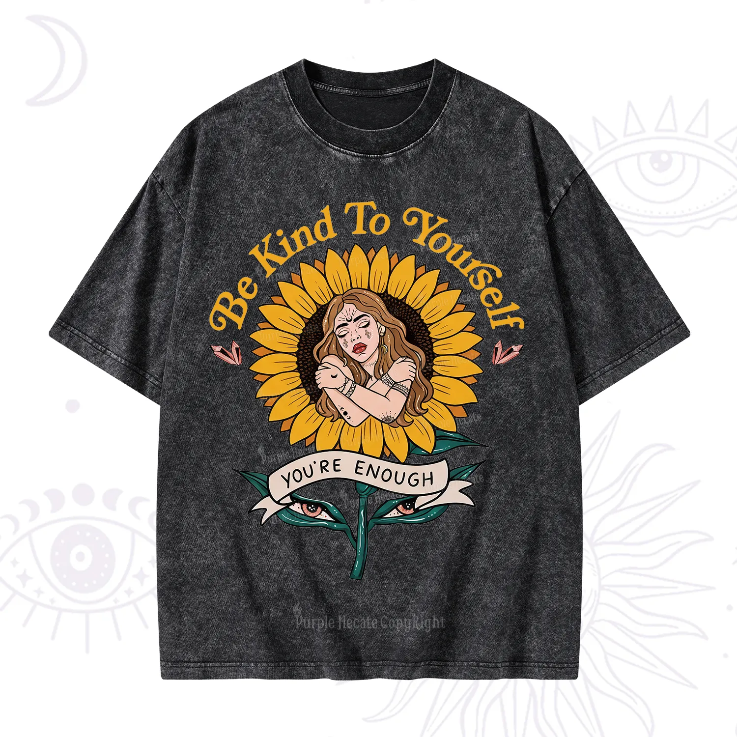 Purplehecate Be Kind To Yourself Washed T-Shirt