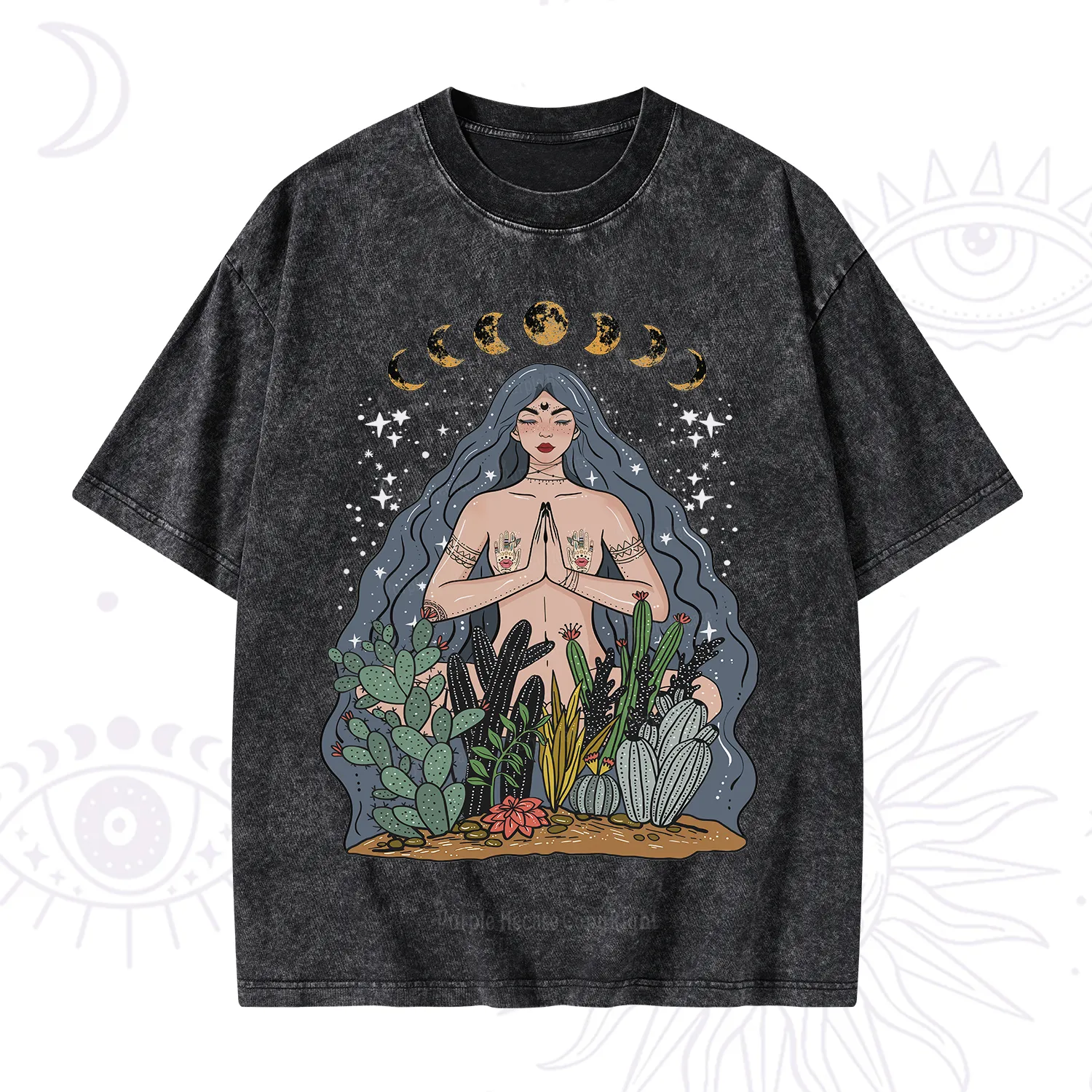 Purplehecate Goddess of Growth Washed T-Shirt