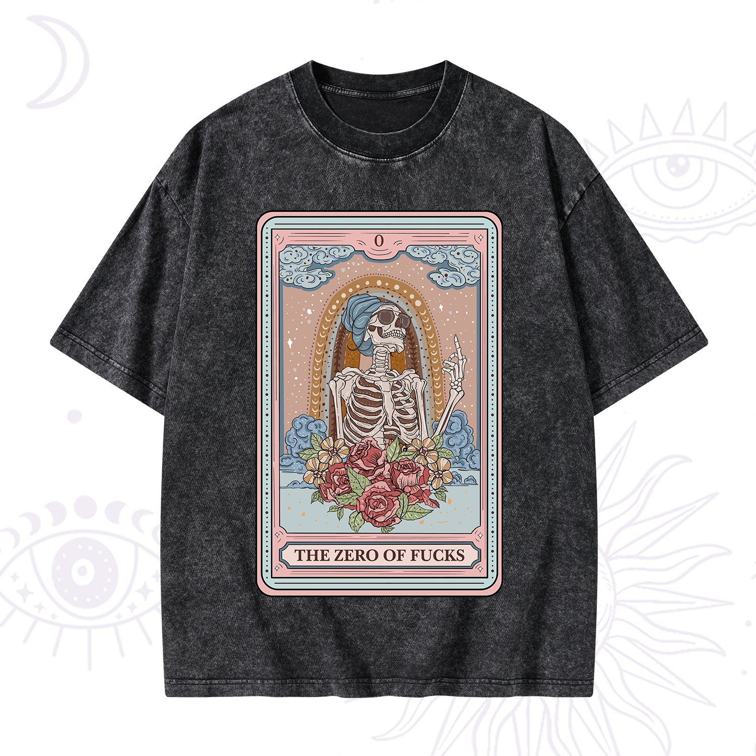 Purplehecate The Noble High Priestess Tarot Card Washed T-Shirt