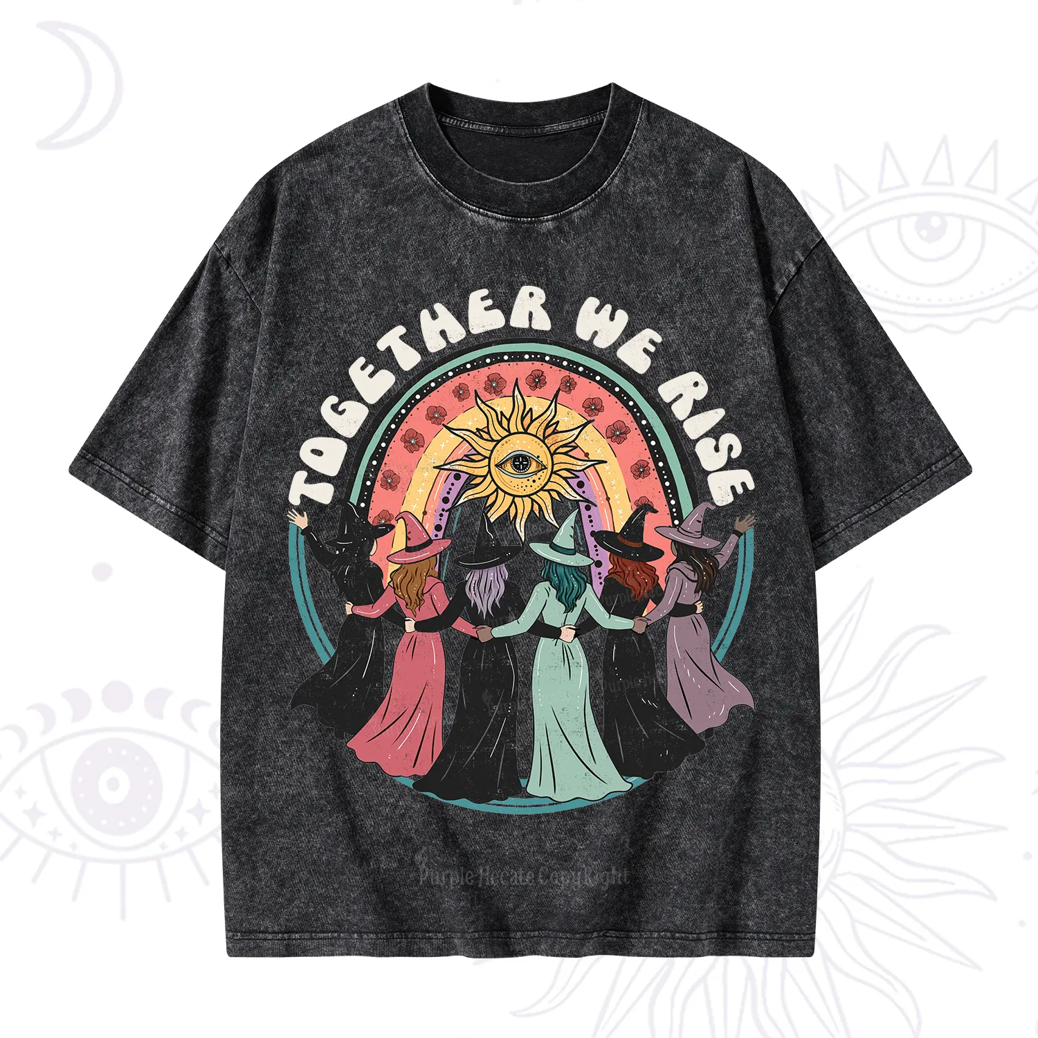 Purplehecate Together We Rise Washed T-Shirt