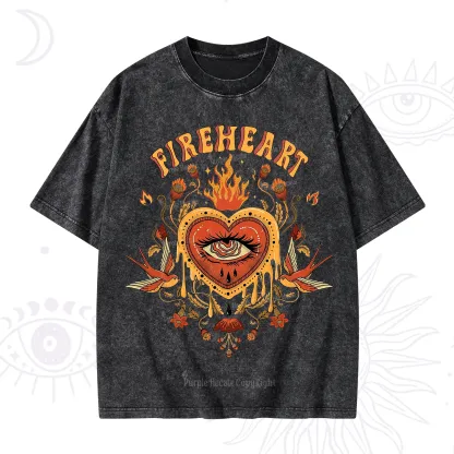 Purplehecate Fireheart Washed T-Shirt