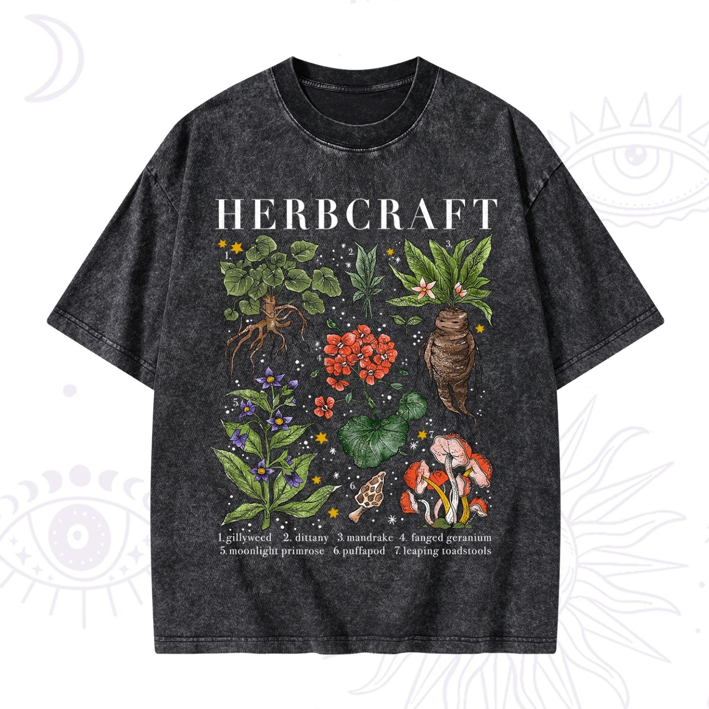 Magic Purplehecate Magical Herbcraft Washed T-Shirt
