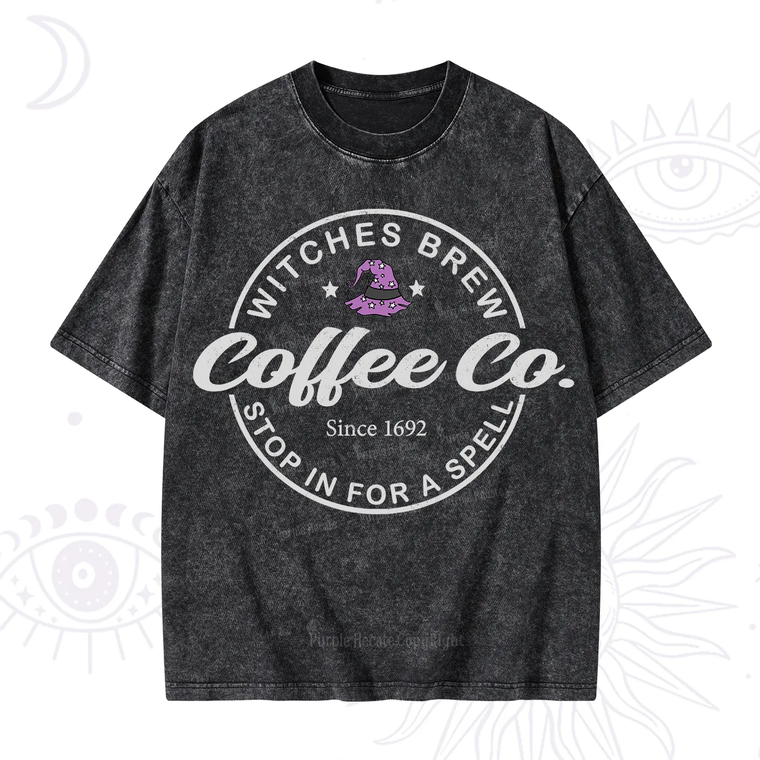 Purplehecate Witches Brew Coffee Co Washed T-Shirt