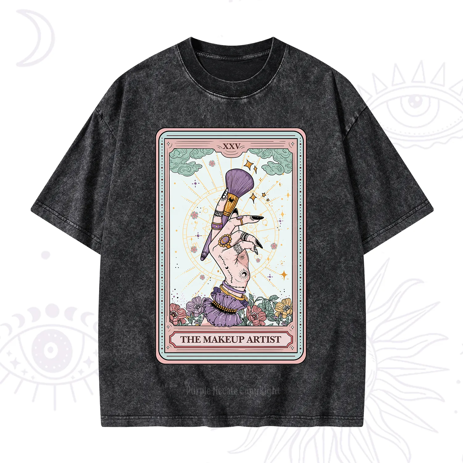 Purplehecate The Makeup Artist Tarot Washed T-Shirt