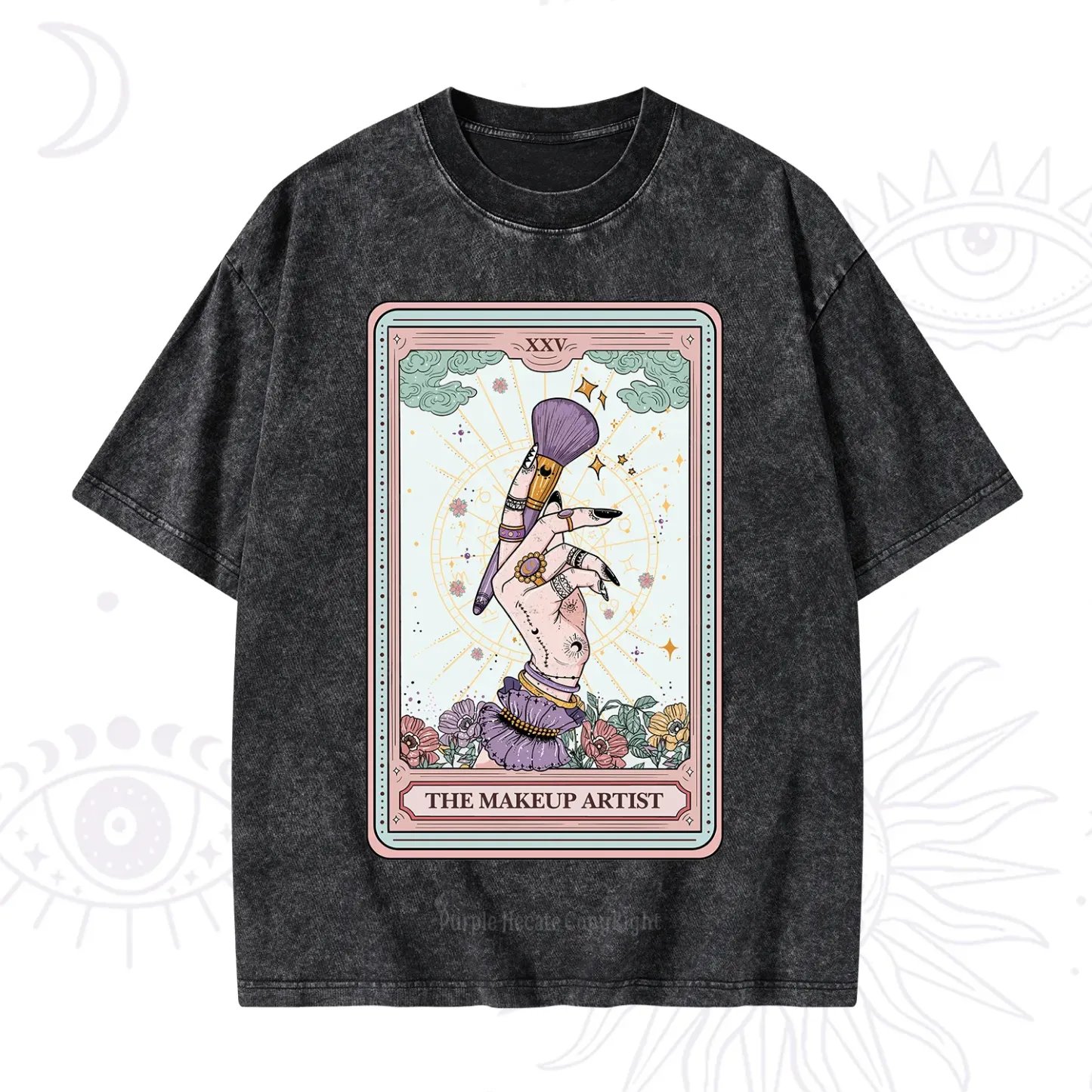 Purplehecate The Makeup Artist Tarot Washed T-Shirt