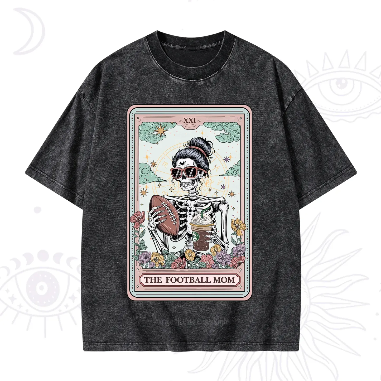 Purplehecate The Football Mom Tarot Washed T-Shirt