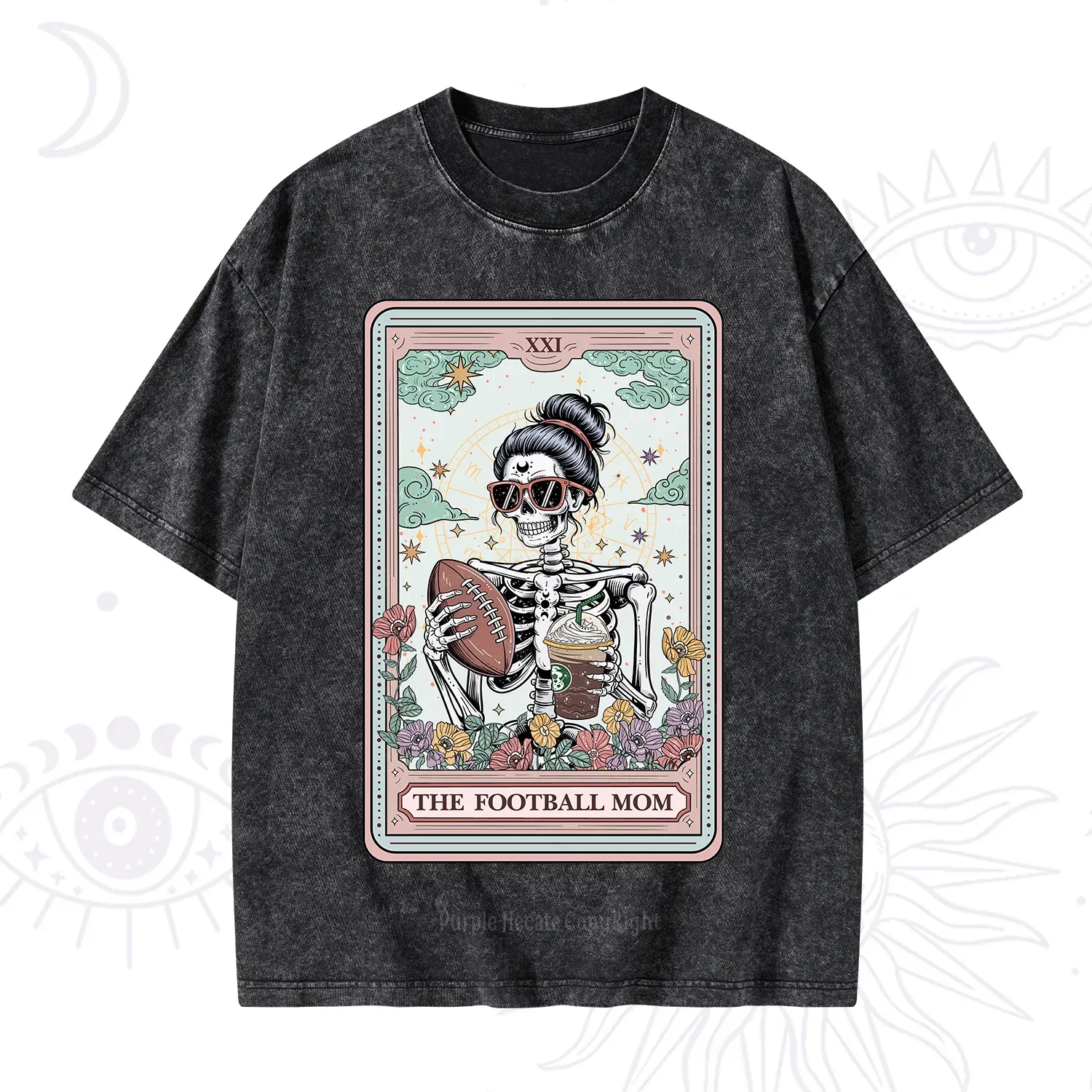 Purplehecate The Football Mom Tarot Washed T-Shirt
