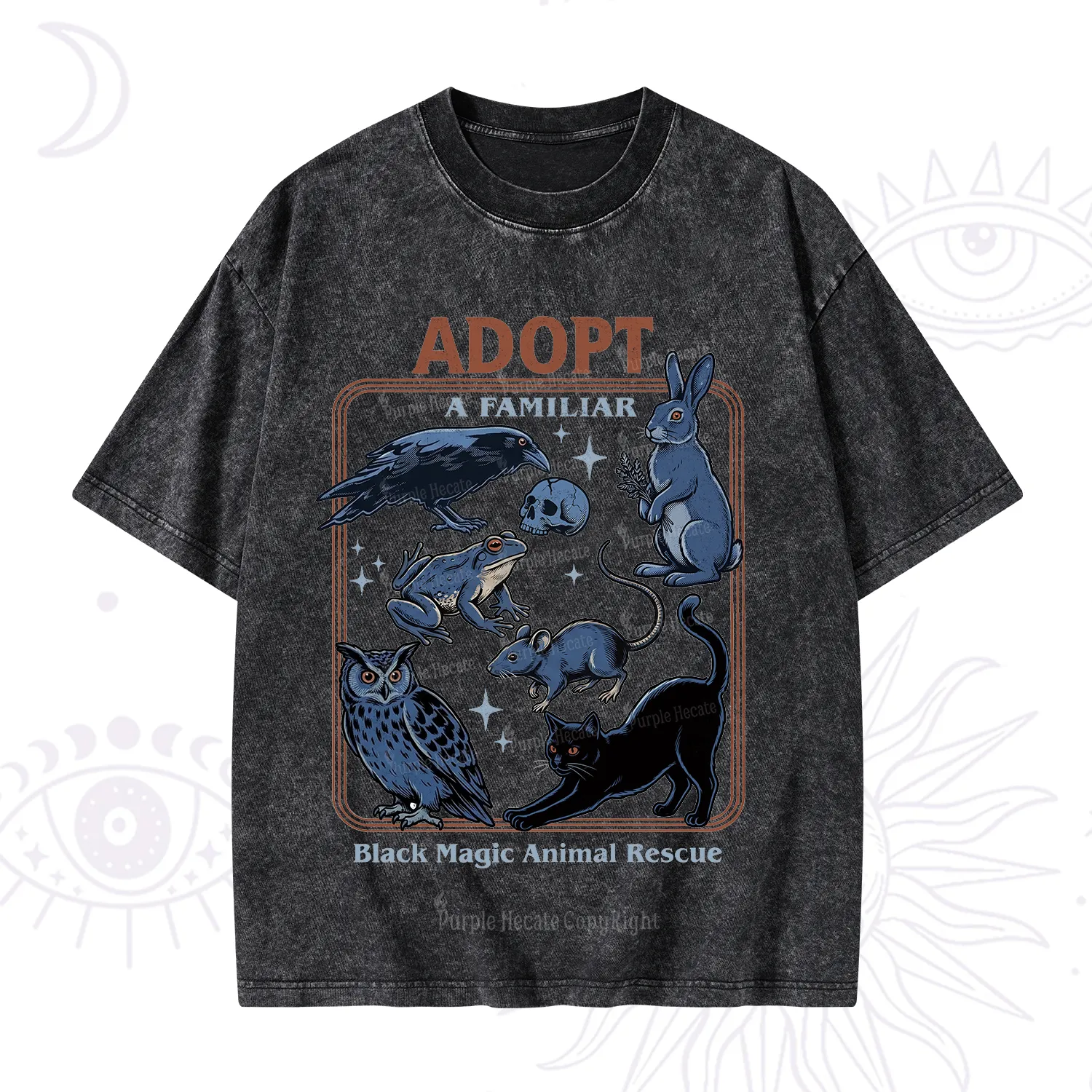 Purplehecate Adopt a Familiar Washed T-Shirt