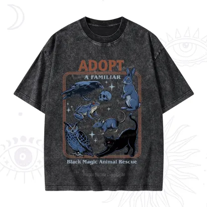 Purplehecate Adopt a Familiar Washed T-Shirt