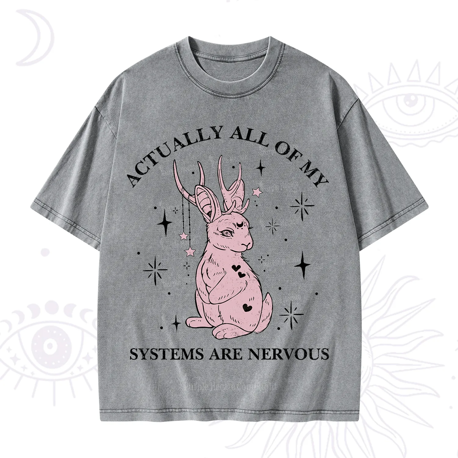 Purplehecate Actually All Of My Systems Are Nervous Washed T-Shirt