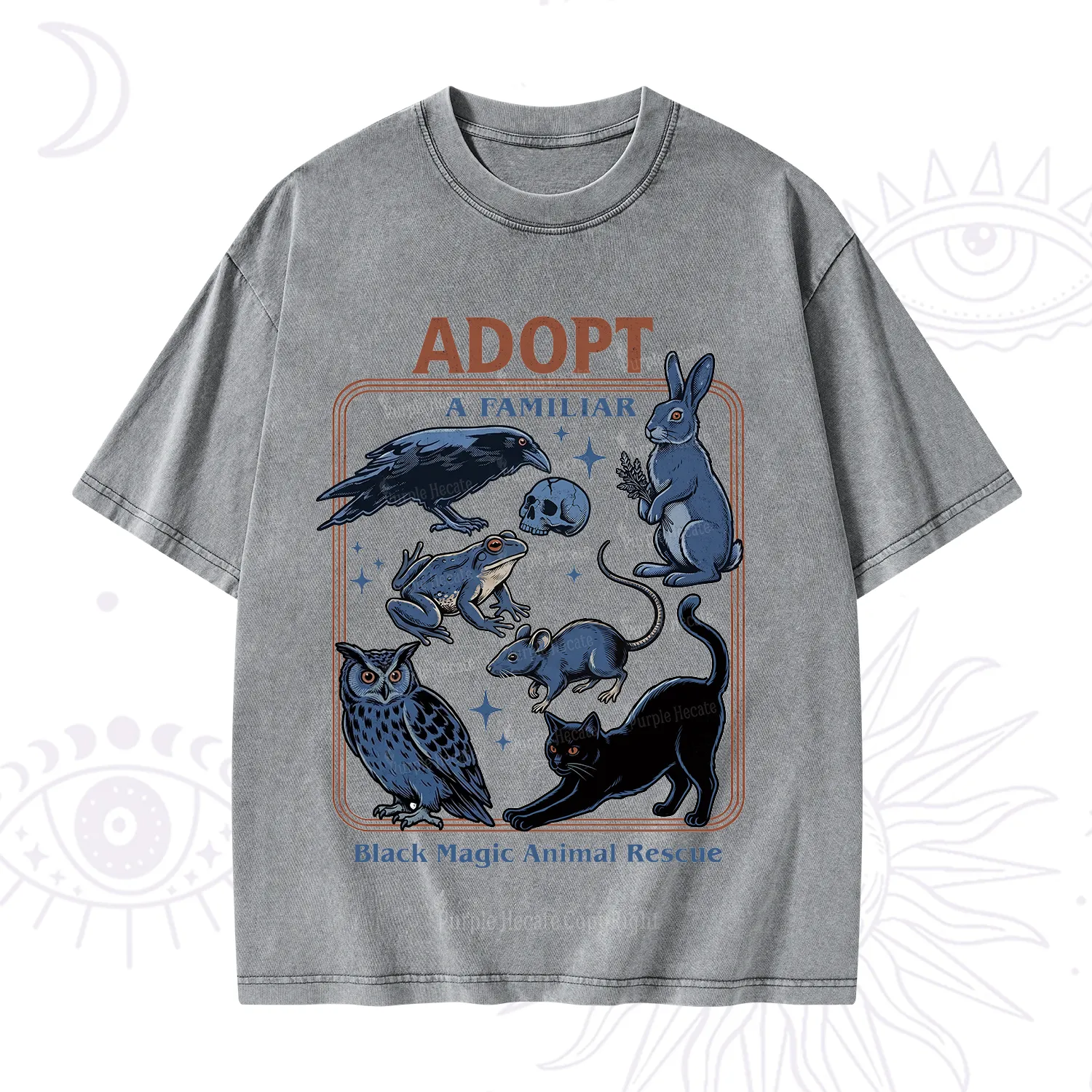 Purplehecate Adopt a Familiar Washed T-Shirt