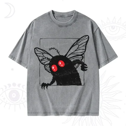 Purplehecate The Curious Mothman Washed T-Shirt