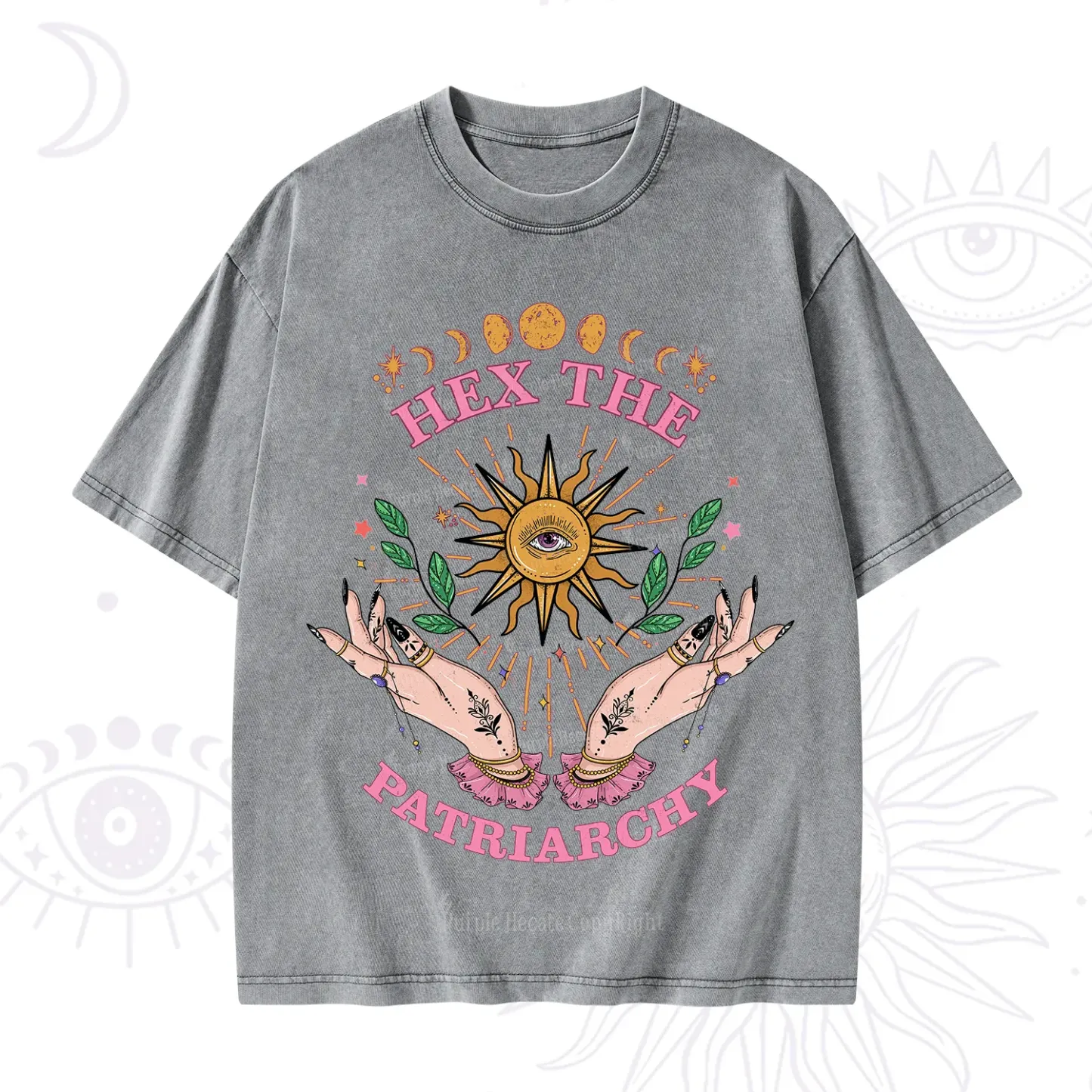 Purplehecate Hex The Patriarchy Witchy Washed T-Shirt