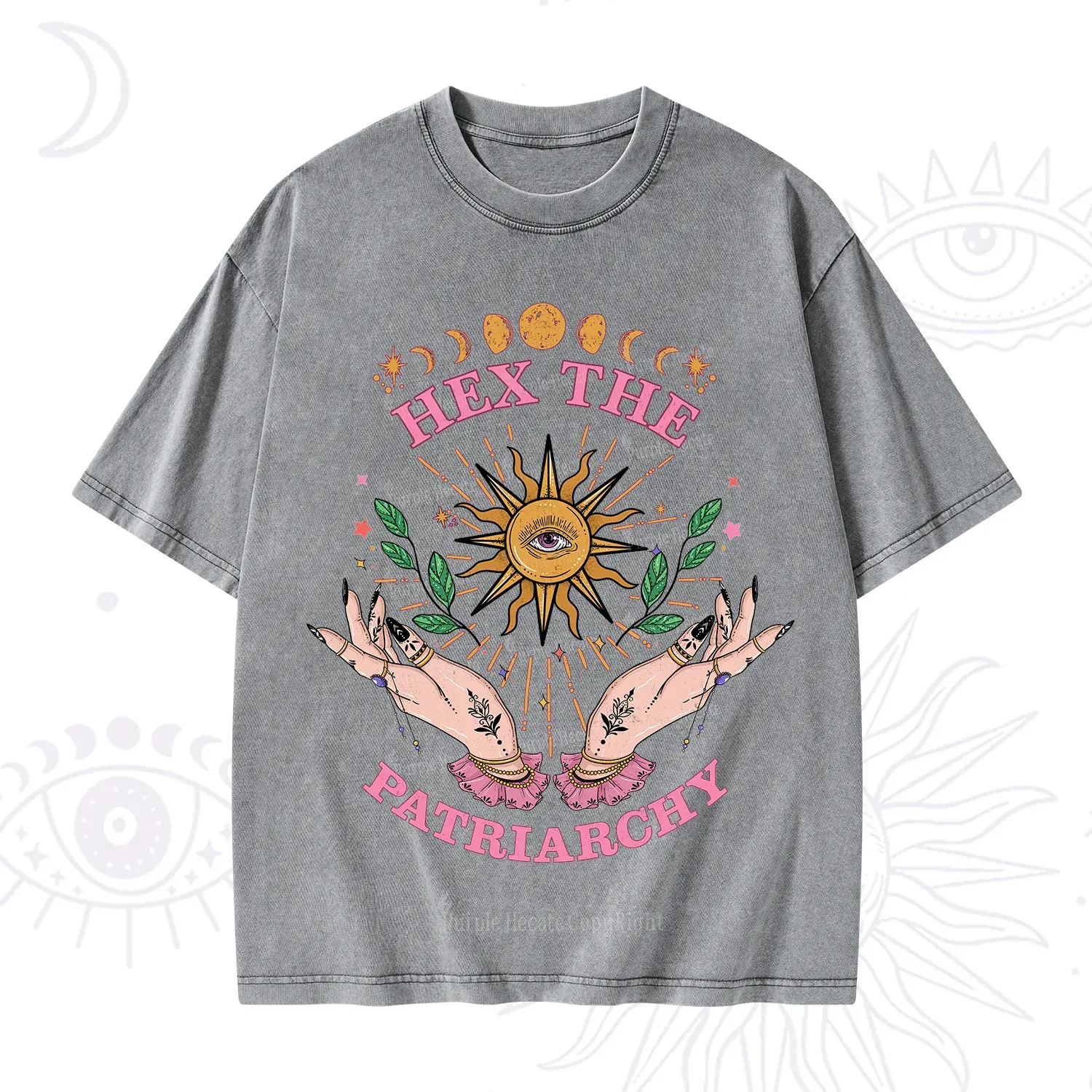 Purplehecate Hex The Patriarchy Witchy Washed T-Shirt