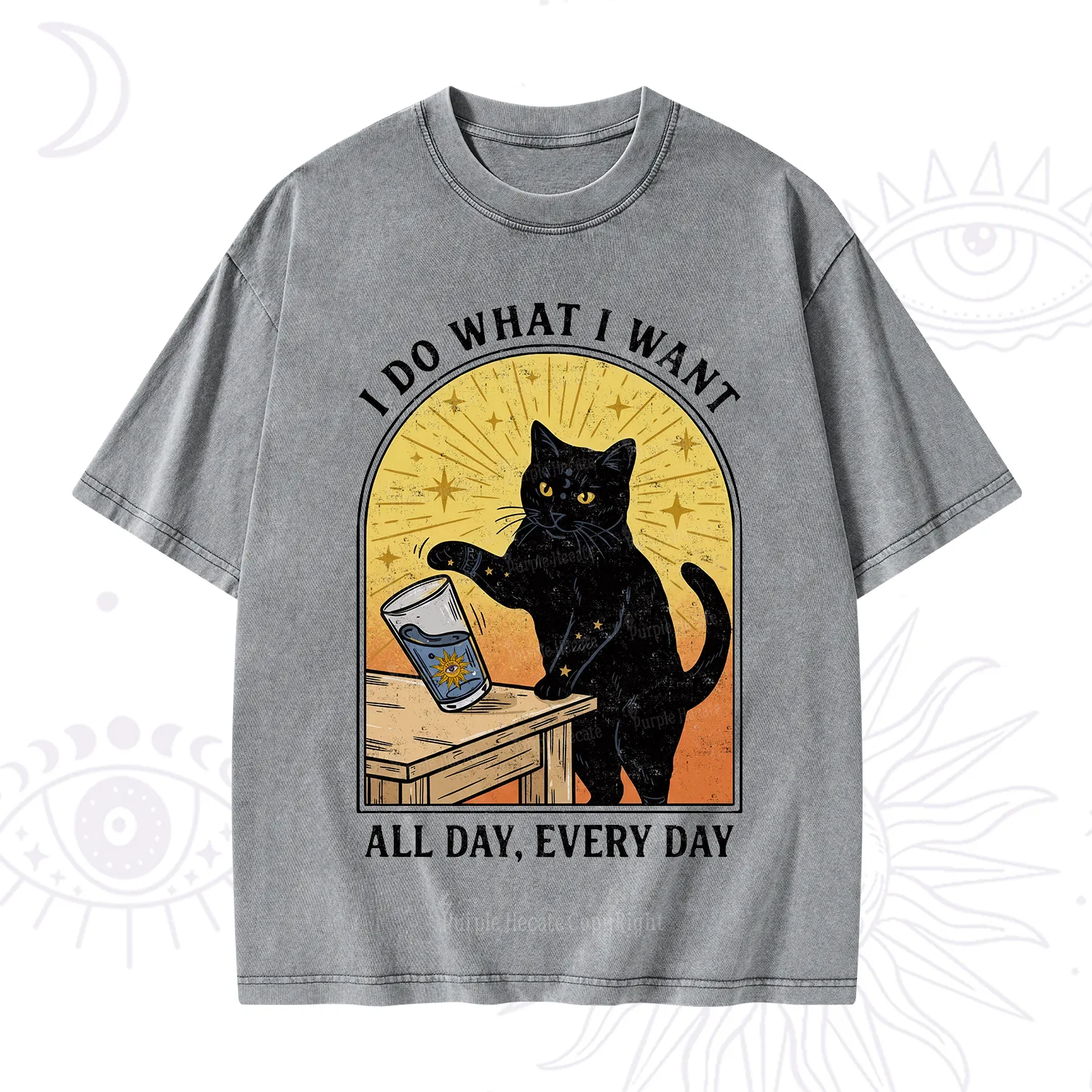 Purplehecate I Do What I What Washed T-Shirt