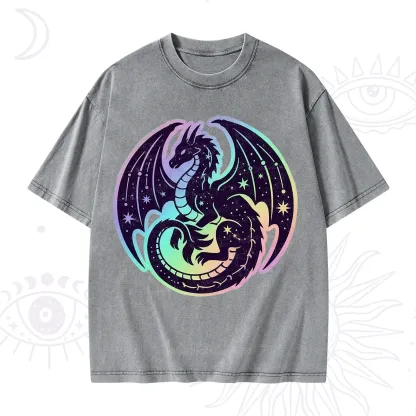 Purplehecate Cosmic Dragon Washed T-Shirt