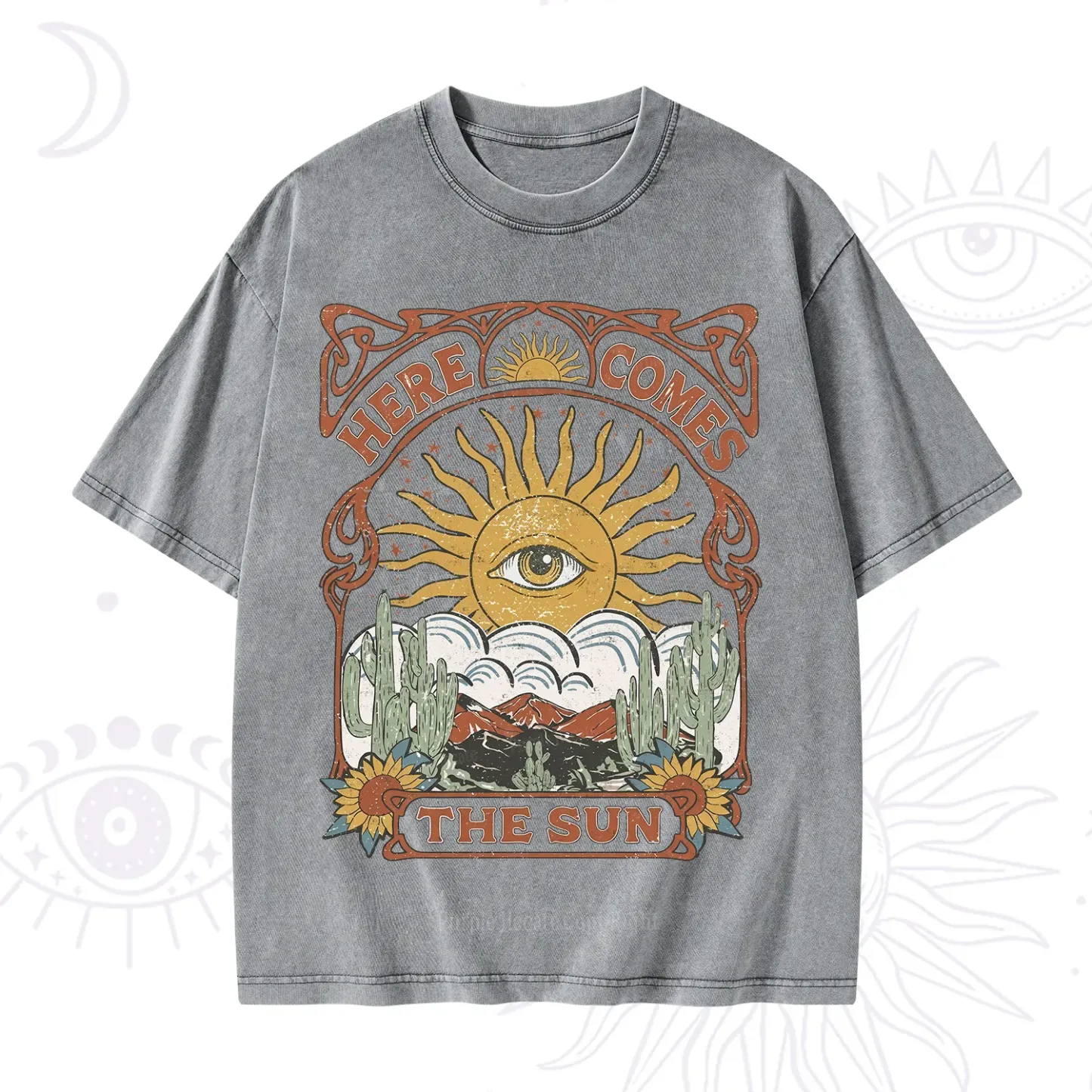 Purplehecate Here Comes The Sun Washed T-Shirt