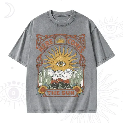 Purplehecate Here Comes The Sun Washed T-Shirt