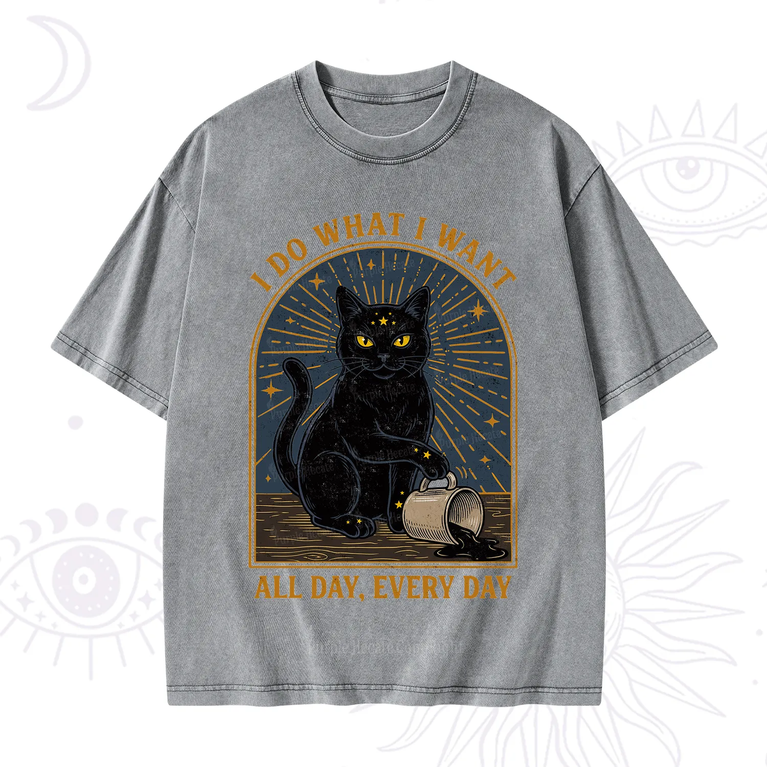 Purplehecate I Do What I What All Day Washed T-Shirt