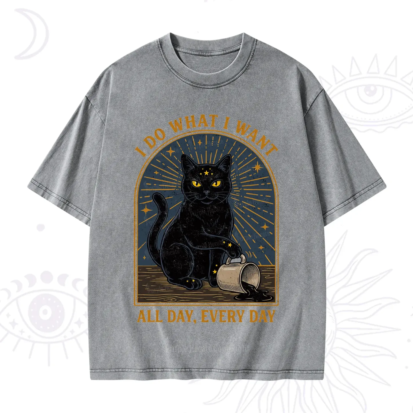 Purplehecate I Do What I What All Day Washed T-Shirt