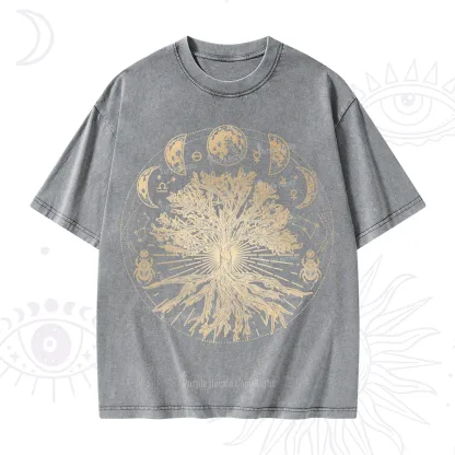 Purplehecate Tree Of Lif Washed T-Shirt