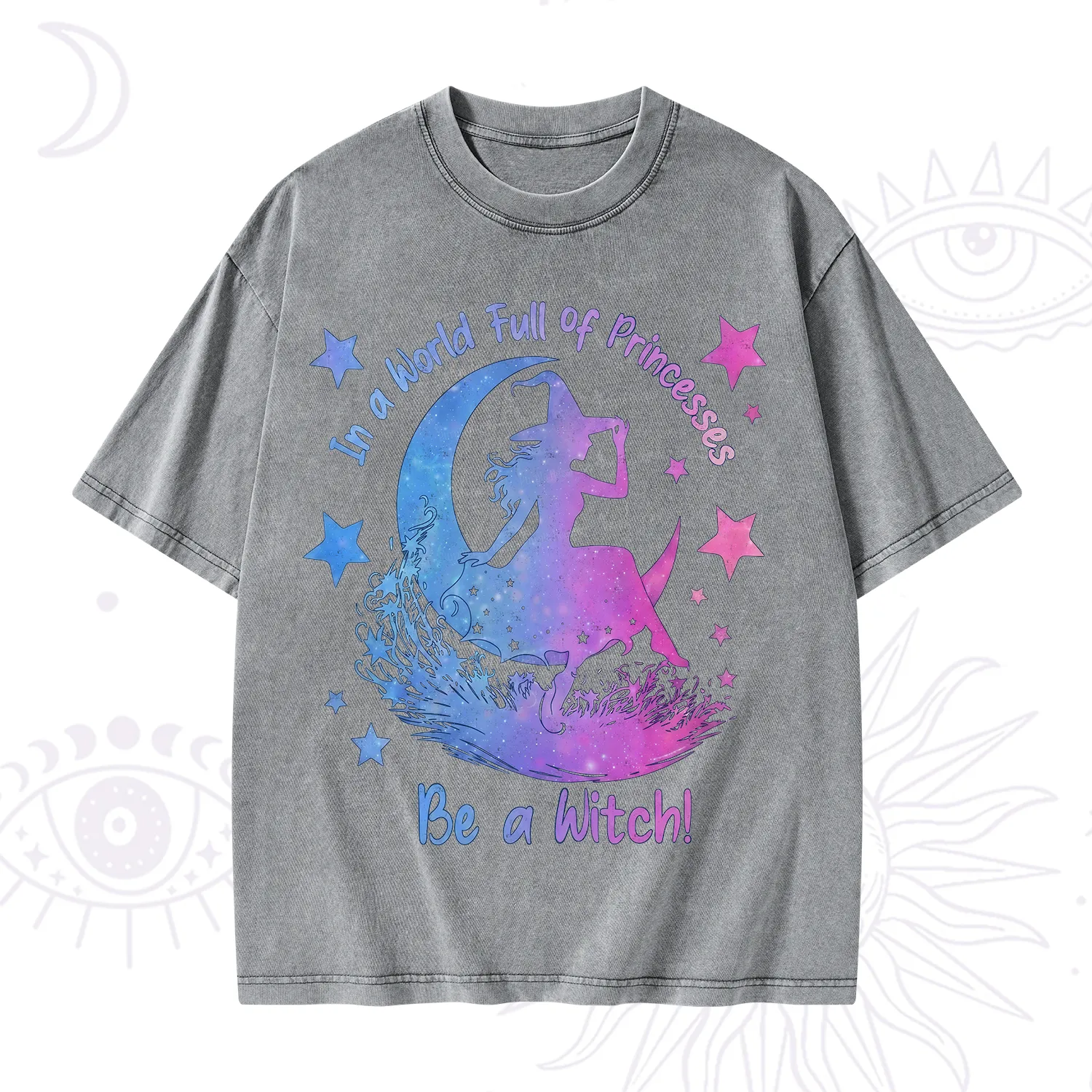 Purplehecate In a World Full of Princesses be a Witch Washed T-Shirt