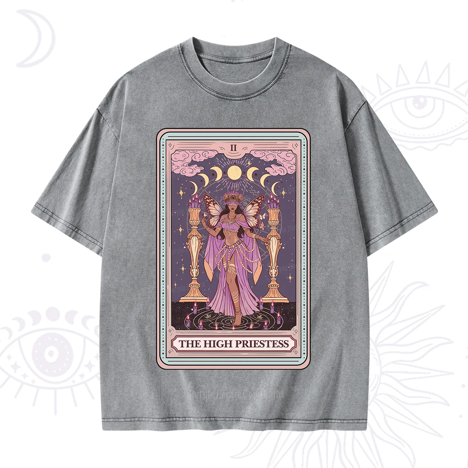 Purplehecate The Mystic High Priestess Washed T-Shirt