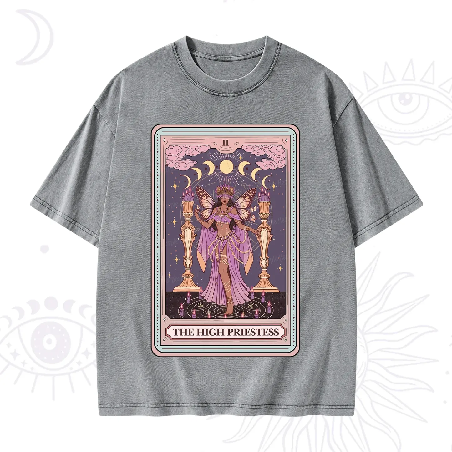 Purplehecate The Mystic High Priestess Washed T-Shirt