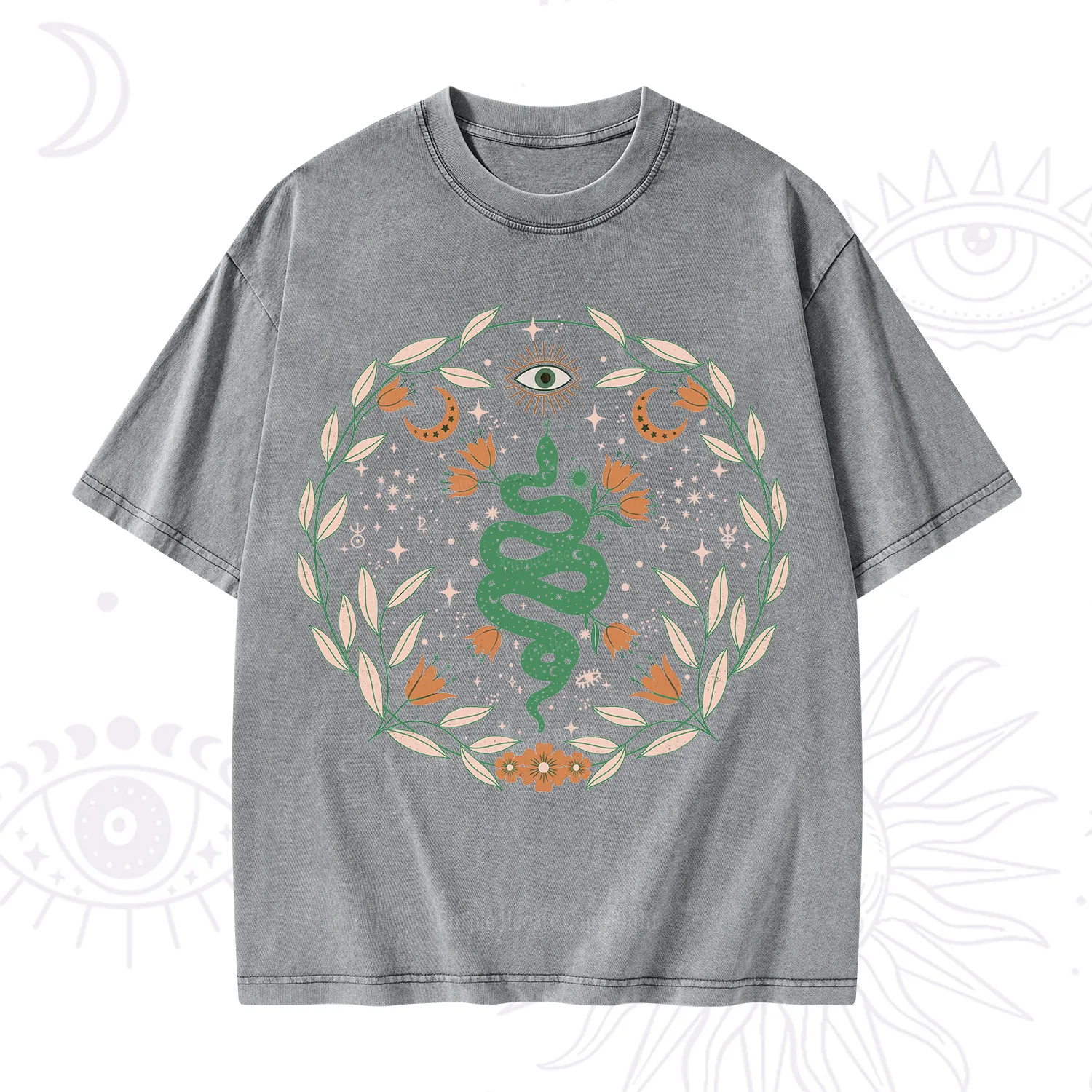 Purplehecate Mystic Serpent Washed T-Shirt