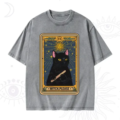 Purplehecate The Witch Please Tarot Washed T-Shirt