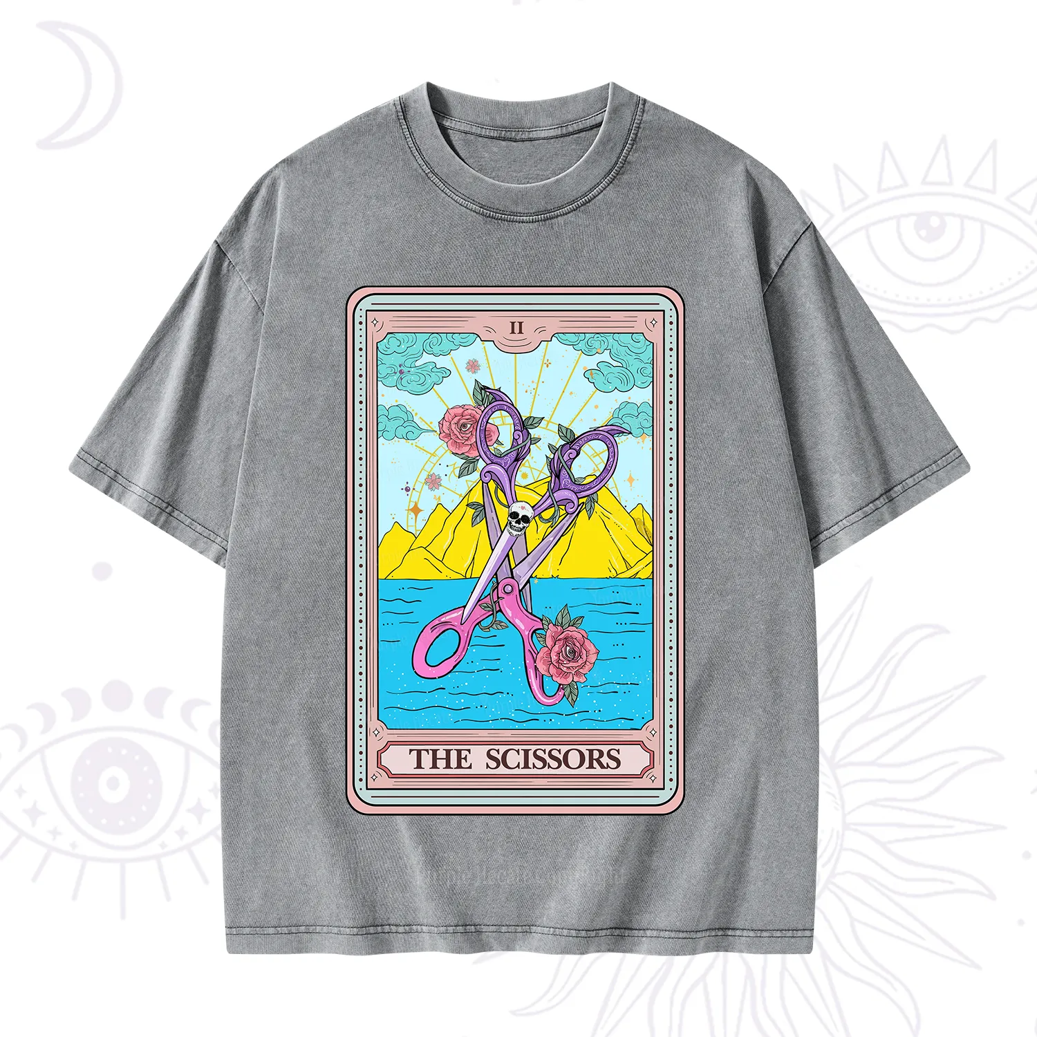 Purplehecate The Scissor Tarot Pride Washed T-Shirt