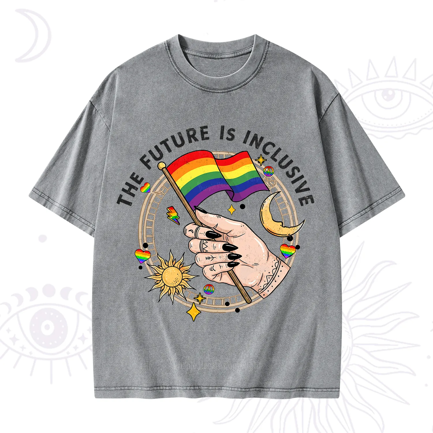 Purplehecate The Future Is Inclusive Washed T-Shirt