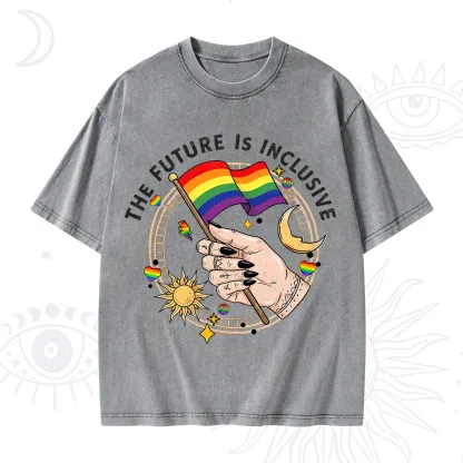 Purplehecate The Future Is Inclusive Washed T-Shirt