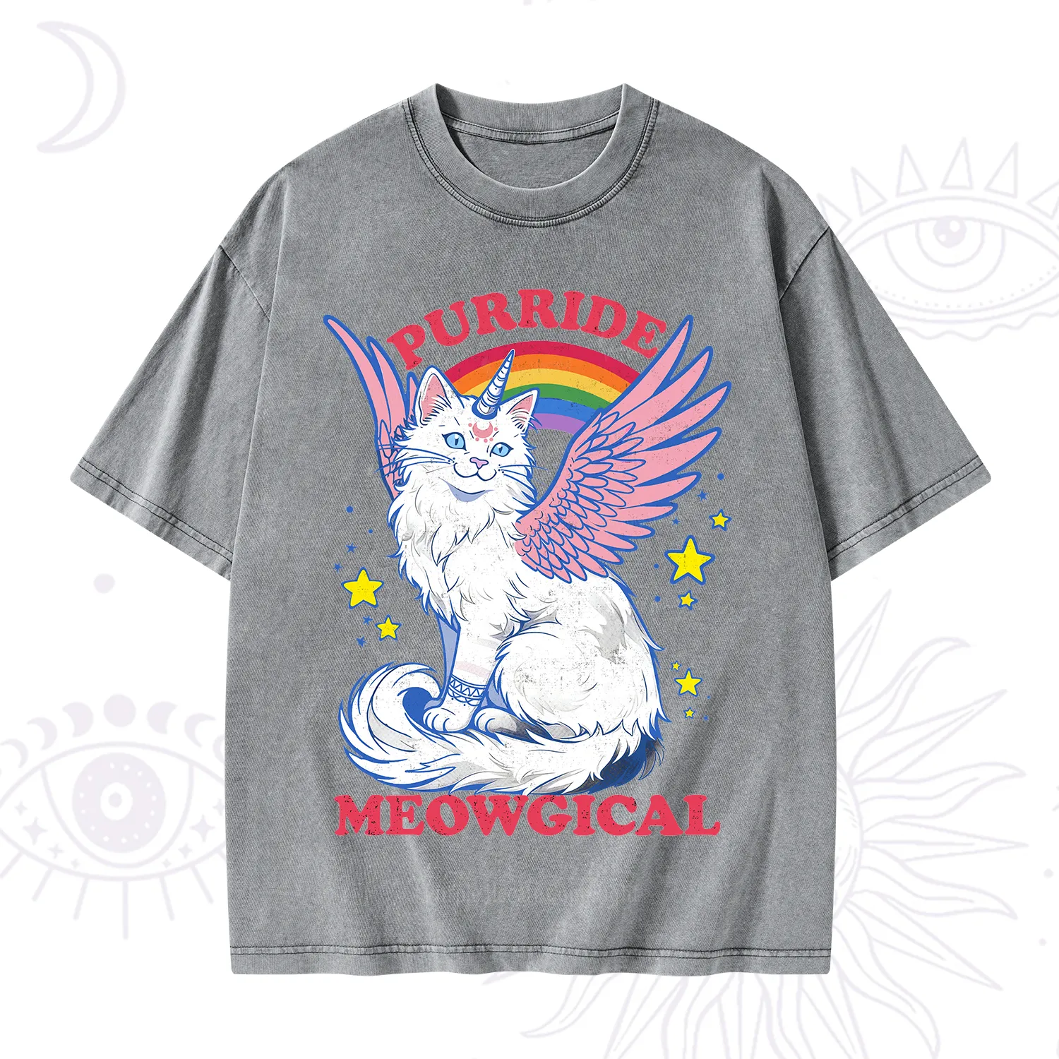 Purplehecate Purride Meowgical Washed T-Shirt