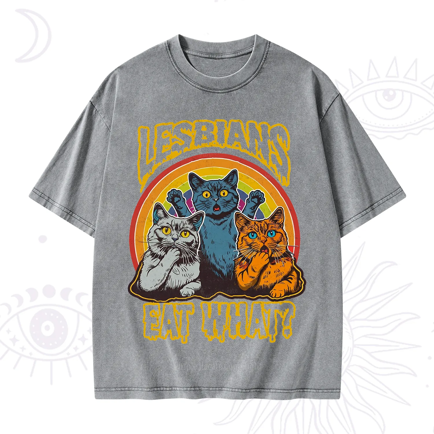 Purplehecate Lesbians eat what Washed T-Shirt