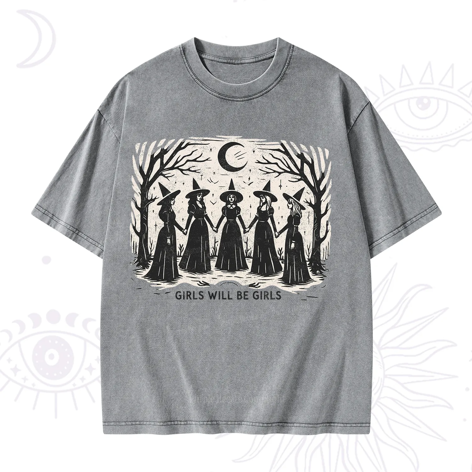 Purplehecate Girls Will Be Girls Washed T-Shirt
