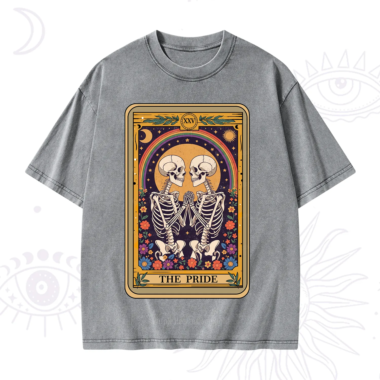 Purplehecate The Pride Skeleton Tarot Washed T-Shirt