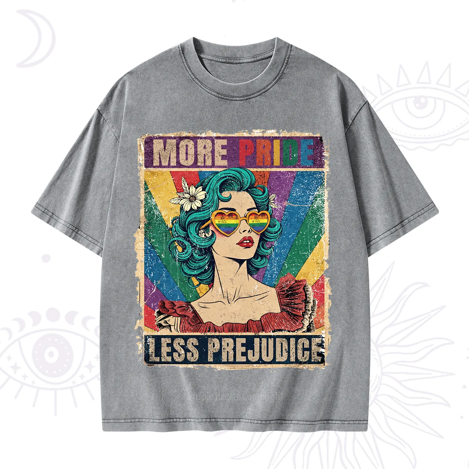 Purplehecate More Pride Less Prejudice Washed T-Shirt