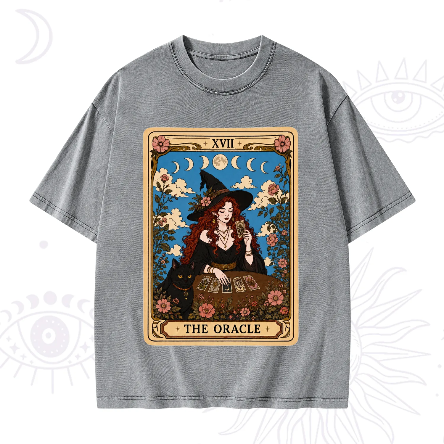Purplehecate The Oracle Witch Tarot Washed T-Shirt