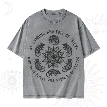Purplehecate Cunning Possum Protection Spell Washed T-Shirt