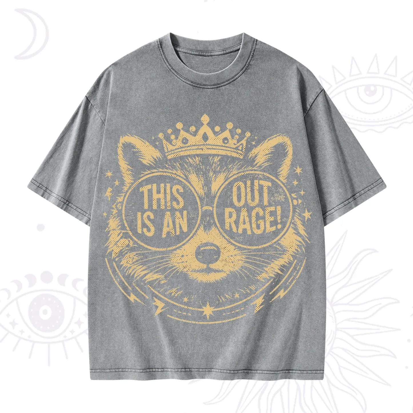 Purplehecate Royal Raccoon Rage Washed T-Shirt