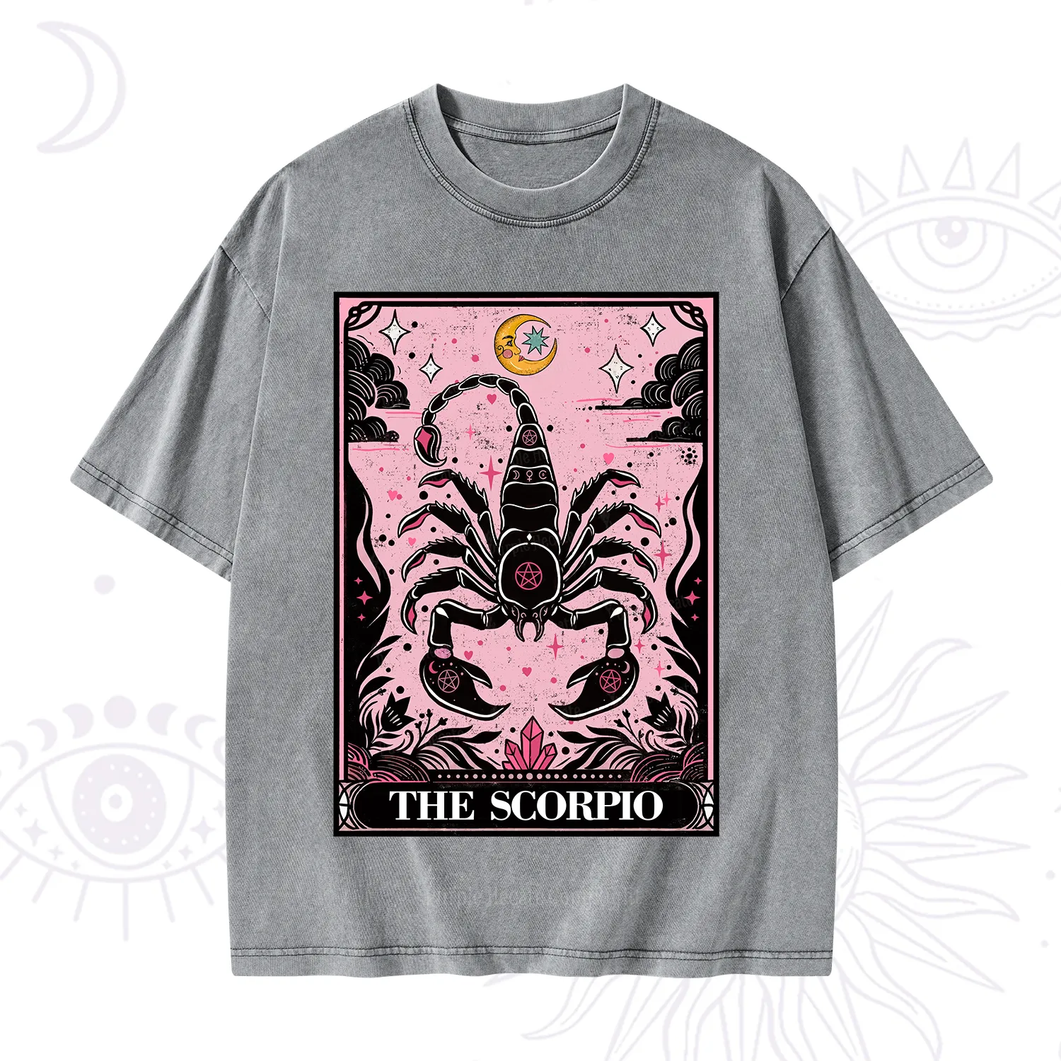 Purplehecate The Scorpio Tarot Zodiac Washed T-Shirt