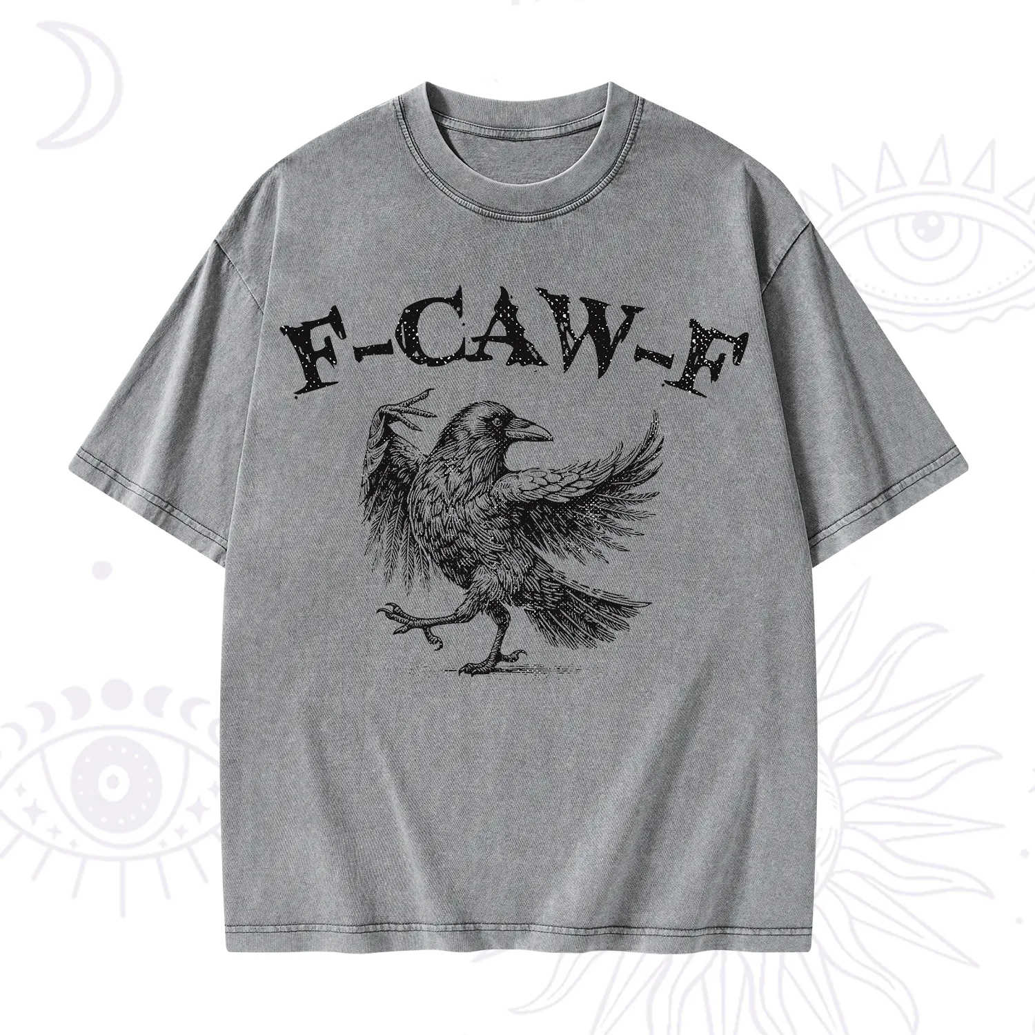 Purplehecate F-caw-f Crow Washed T-Shirt