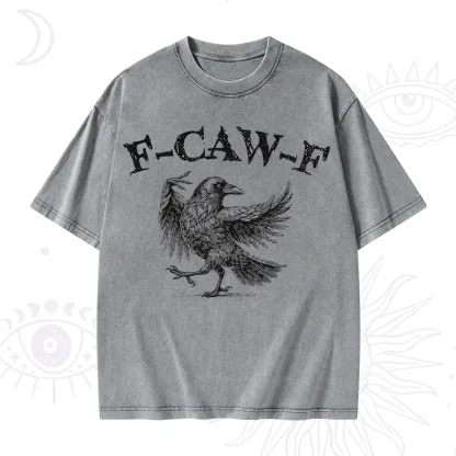 Purplehecate F-caw-f Crow Washed T-Shirt