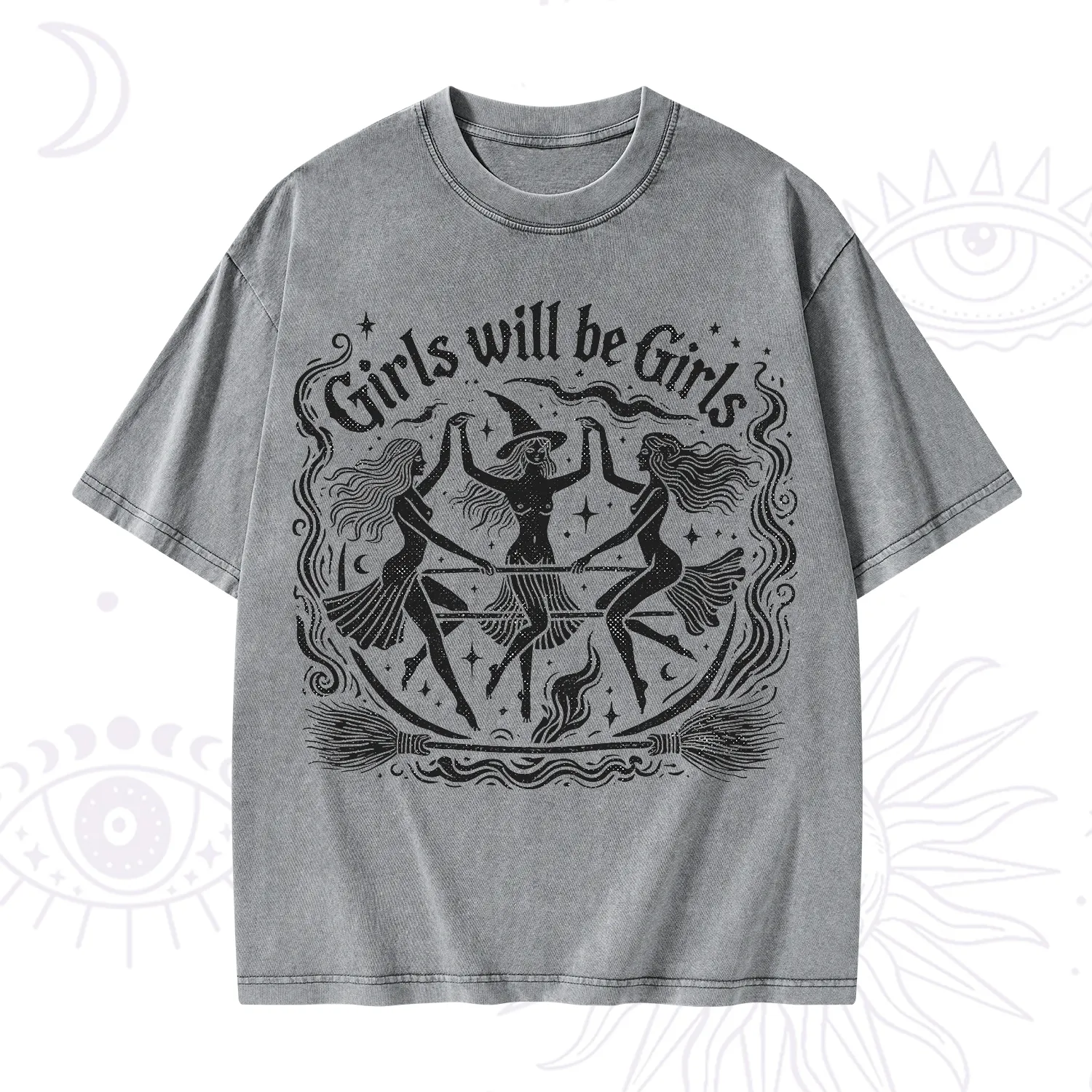 Purplehecate Girls Will Be Girls Washed T-Shirt