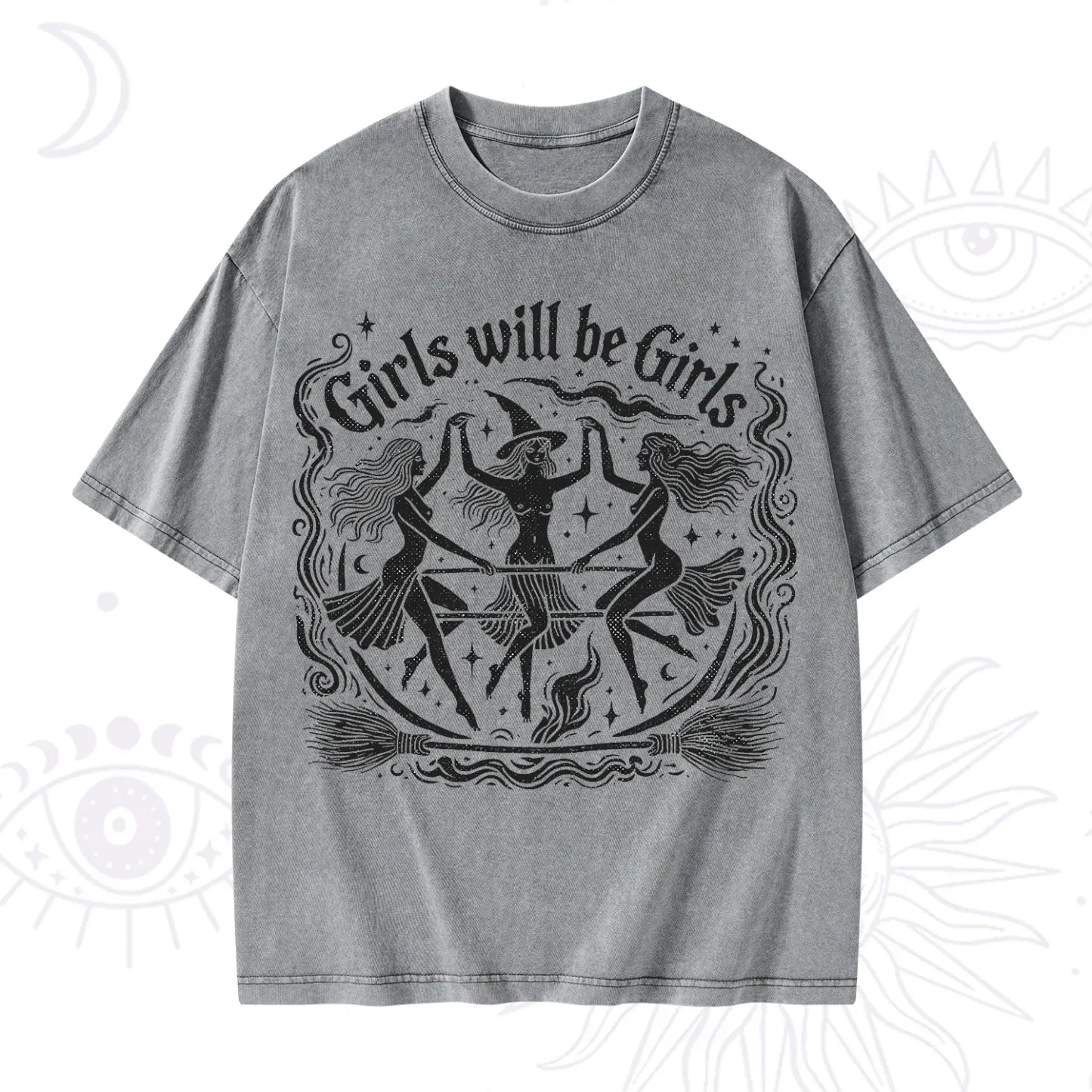 Purplehecate Girls Will Be Girls Washed T-Shirt