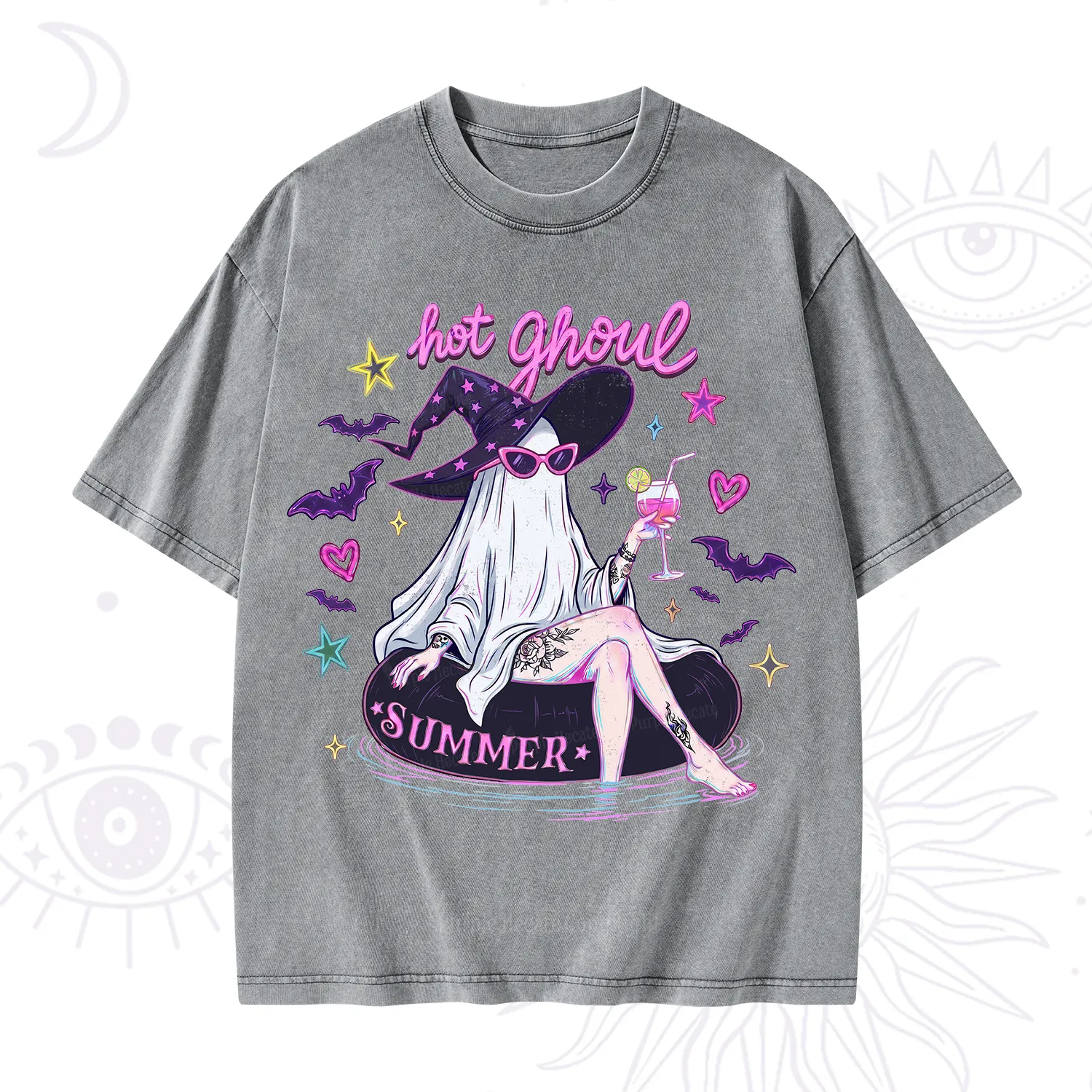 Purplehecate Hot Ghoul Summer Washed T-Shirt